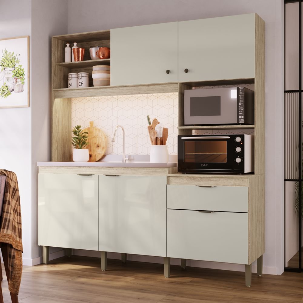 Cozinha Compacta 183,7 04 Portas 02 Gavetas Co5007 Decibal - Decibal ...