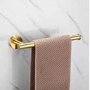 Ver imagem 7 de Kit Acessórios para Banheiro Aço Inox Acabamento Redondo Dourado Gold 4 Peças