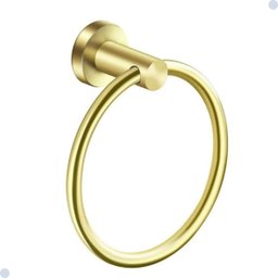 Kit Acessórios para Banheiro Aço Inox Acabamento Redondo Dourado Gold 4 Peças - 2
