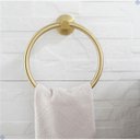 Ver imagem 3 de Kit Acessórios para Banheiro Aço Inox Acabamento Redondo Dourado Gold 4 Peças