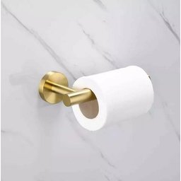 Kit Acessórios para Banheiro Aço Inox Acabamento Redondo Dourado Gold 4 Peças - 9