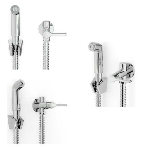 Kit com 3 Ducha Higiênica com Derivação Lix Cromado Celite