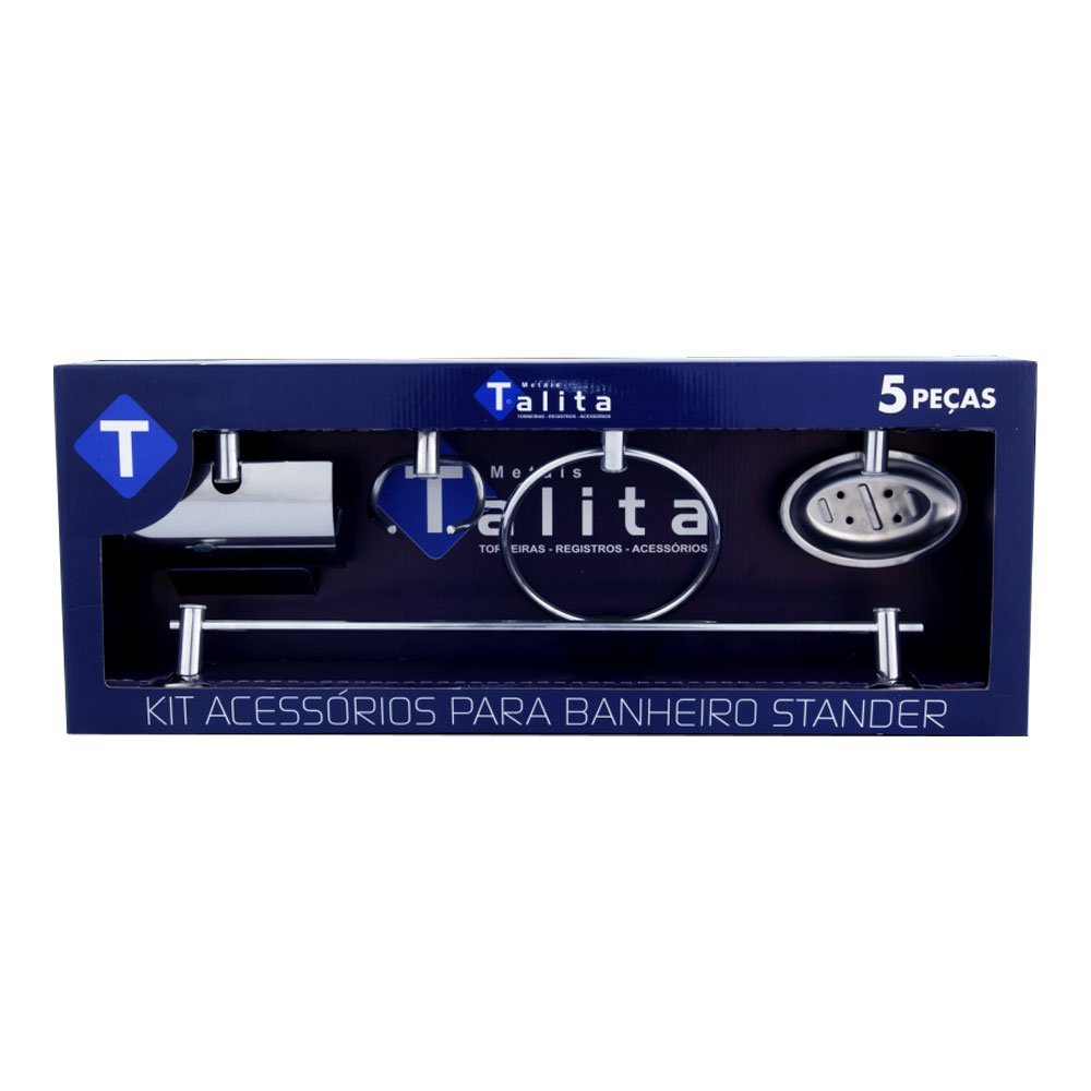 KIt Acessórios para Banheiro Luxo Stander 9010 Talita - 1