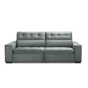 Ver imagem 2 de Sofa Retratil Reclinavel 2 Lugares 2,00 Vitória Veludo Cinza Claro Lansofbr