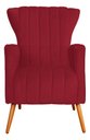 Ver imagem 4 de Kit 2 Poltronas Estofada Melinda Sala Recepção Suede:Vermelho/Liso