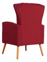 Ver imagem 6 de Kit 2 Poltronas Estofada Melinda Sala Recepção Suede:Vermelho/Liso