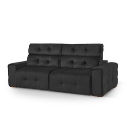 Sofá Retrátil e Reclinável Jaguar 1,80m - Fortbello Estofados:preto - 3
