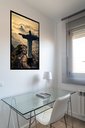 Ver imagem 1 de Quadro Decorativo Rio de Janeiro Cristo Redentor - 70x50cm:moldura Preta