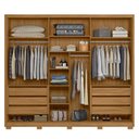 Ver imagem 4 de Guarda Roupa Casal Arizona Espelho 3 Portas de Correr Freijó Off White Moval