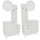 Ver imagem 1 de Aparador Branco com Espelho, Gancho, 2 Portas e 1 Gaveta Ap2311 Tecnomobili