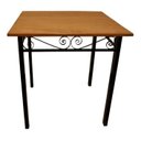 Ver imagem 3 de Mesa Cozinha Industrial Ferro e Madeira Tampo 70 X 70