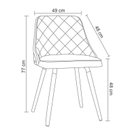 Ver imagem 7 de Kit 2 Cadeiras para Sala de Jantar Estofadas Milão Prata/Preto