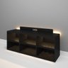 Rack Gamer Geek Madeira Metal com Led Incluso - Preto A5 - 7