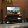 Rack Gamer Geek Madeira Metal com Led Incluso - Preto A5 - 2