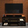 Rack Gamer Geek Madeira Metal com Led Incluso - Preto A5 - 1