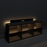 Rack Gamer Geek Madeira Metal com Led Incluso - Preto A5 - 9