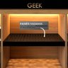 Rack Gamer Geek Madeira Metal com Led Incluso - Preto A5 - 3