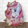 Quebra Cabeça 84 Peças Mdf com Moldura Brinquedo Infantil Nível Intermediário Unicórnio - 7