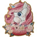 Ver imagem 1 de Quebra Cabeça 84 Peças Mdf com Moldura Brinquedo Infantil Nível Intermediário Unicórnio