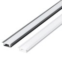 Ver imagem 3 de Kit 10 Perfil de Led Reforçado Embutir 24x7mm Barra 1m para Fita de Led Pasilux:preto