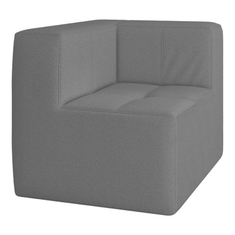 Sofá de Canto Modulado 1 Lugar 77cm Espuma D33 Multimóveis Cr45349 Cinza