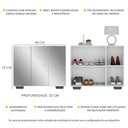 Ver imagem 3 de Sapateira com Espelho 3 Portas Nina Multimóveis V6023