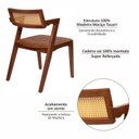 Ver imagem 6 de Kit 2 Cadeiras de Madeira Maciça com Assento Estofado Zahara Living Outdoor Espresso Móveis