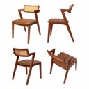 Ver imagem 4 de Kit 2 Cadeiras de Madeira Maciça com Assento Estofado Zahara Living Outdoor Espresso Móveis