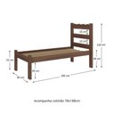 Ver imagem 3 de Cama de Solteiro Madeira Maciça com Colchão Incluso Multimóveis