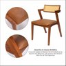 Kit 8 Cadeiras de Madeira Maciça com Assento Estofado Zahara Living Outdoor Espresso Móveis - 8