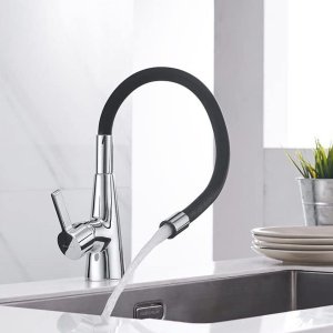 Torneira Flexível para Cozinha, Bancada Quente e Frio Monocomando com Arejador Fc-16