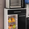 Balcão Cozinha Multiuso Ditália MF-185 Branco/Preto - 8