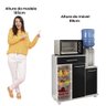 Balcão Cozinha Multiuso Ditália MF-185 Branco/Preto - 5