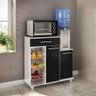 Balcão Cozinha Multiuso Ditália MF-185 Branco/Preto - 2