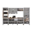 Ver imagem 3 de Armário de Cozinha Modulada Completa Fidelitá Nara 100% MDF 6 Peças 350cm 18 Portas 2 Gavetas com