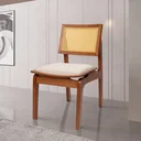 Ver imagem 4 de Kit 4 Cadeiras em Madeira Maciça Tauari e Rattan com Assento Estofado Daren Living Outdoor  