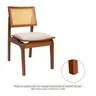 Kit 4 Cadeiras em Madeira Maciça Tauari e Rattan com Assento Estofado Daren Living Outdoor   - 12