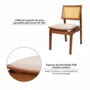 Ver mais imagens de Kit 4 Cadeiras em Madeira Maciça Tauari e Rattan com Assento Estofado Daren Living Outdoor  