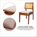 Ver imagem 7 de Kit 6 Cadeiras de Madeira Maciça Tauari e Rattan Natural Assento Estofado Daren Living Outdoor Espre