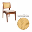 Ver mais imagens de Kit 6 Cadeiras de Madeira Maciça Tauari e Rattan Natural Assento Estofado Daren Living Outdoor Espre