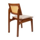 Ver imagem 3 de Kit 6 Cadeiras de Madeira Maciça Tauari e Rattan Natural Assento Estofado Daren Living Outdoor Espre