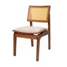 Kit 6 Cadeiras de Madeira Maciça Tauari e Rattan Natural Assento Estofado Daren Living Outdoor Espre - 11