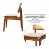 Kit 6 Cadeiras de Madeira Maciça Tauari e Rattan Natural Assento Estofado Daren Living Outdoor Espre - 7