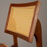 Kit 6 Cadeiras de Madeira 100% Maciça Tauari e Rattan Natural com Assento Estofado Daren Li - 18