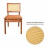 Kit 6 Cadeiras de Madeira 100% Maciça Tauari e Rattan Natural com Assento Estofado Daren Li - 8