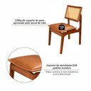 Ver imagem 7 de Kit 6 Cadeiras de Jantar Madeira 100% Maciça Tauari e Rattan Natural com Assento Estofado Daren Li
