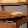 Kit 6 Cadeiras de Madeira 100% Maciça Tauari e Rattan Natural com Assento Estofado Daren Li - 19