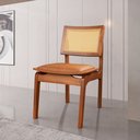 Ver imagem 5 de Kit 6 Cadeiras de Jantar Madeira 100% Maciça Tauari e Rattan Natural com Assento Estofado Daren Li