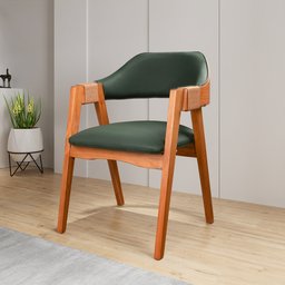 Kit 6 Cadeiras de Madeira Maciça Tauari, Estofada e Braço com Corda Náutica Bélgica Espresso Móveis   - 3