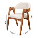 Ver imagem 4 de Kit 4 Cadeiras de Madeira 100% Maciça Tauari, Estofada e Braço em Couro Original Bélgica